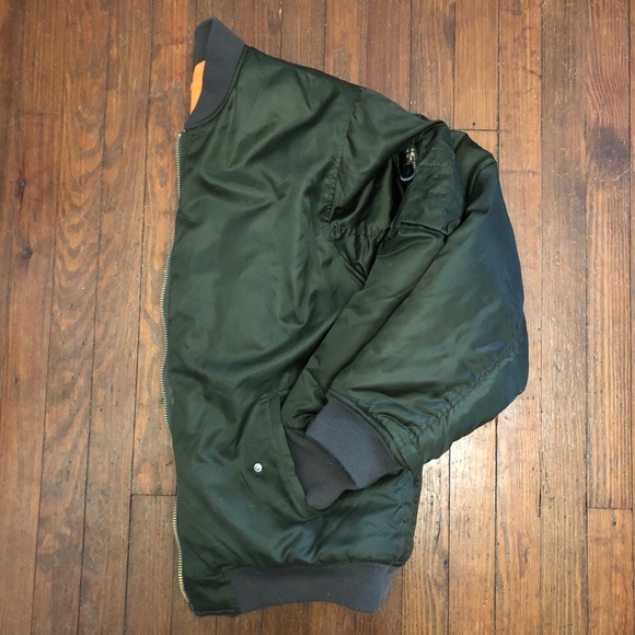 🔥🔥 Army Green Reversible Mens Bomber Jacket - Picture 8 of 8
